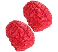 Homoyoyo 2Pcs Fake Human Brains: Fake Brain Prop Halloween Body Organ Props Simulation Latex Brains Simulation Latex,Halloween Body Parts, for Home, Office, Club, Bar