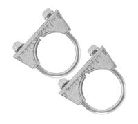 Homoyoyo 2pcs Farm Water Pipe Clamps U-Bolt Stock Feed Pipe Fixing Accessories Reusable Stabilizer for Poultry Coop Line Secure Installation