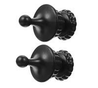 Homoyoyo 2Pcs Fashion Table Light Finial Durable Aluminum Lampshade Knob with Inner Thread Black Chic Lamp Decoration for Table and Floor Lamps Elegant Modern Lighting Accessory