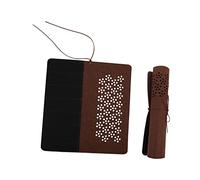 Homoyoyo 2pcs Felt Calligraphy Brush Roll with Vintage Plum Blossom Design Space Saving Organizer for Artists for School Travel and Events