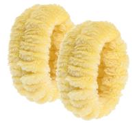 Homoyoyo 2Pcs Fluffy Face Wash Wristbands for Women Soft Flannel Spa Wrist Towels with Elastic Stretch Comfortable Absorbent to Keep Liquid Off Arms During Skincare and Makeup