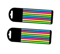Homoyoyo 2Pcs Fluorescent Page Marker Strips Portable Household Highlight Tabs for Reading Focus and Visual Tracking Practical Sticky Fluorescence Highlighter Strips for Study and Office