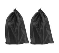 Homoyoyo 2pcs Foldable Cane Storage Bag for Crutches and Walkers, Black Nylon Walking Stick Organizer with Protective Design, for Outings and Travel by Active Seniors