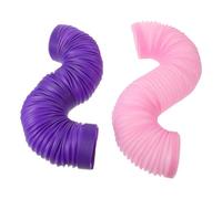 Homoyoyo 2pcs Foldable Plastic Exercising Tunnels for Small Pets Hamsters Gerbils Expandable Fun Play Tunnel for Indoor Pets Training