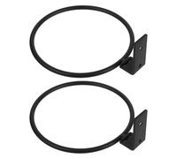 Homoyoyo 2pcs Foldable Wall Mounted Elevated Pet Bowl Holders, Black Iron Metal Ergonomic Feeders for Cats and Pets, Space Saving Height Adjustable Design for Slow Feeders