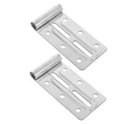 Homoyoyo 2pcs Garage Door Bracket Garage Door Bottom Corner Brackets Silver Iron
