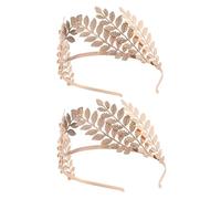 Homoyoyo 2pcs Gold Leaf Bridal Tiara Greek Goddess Headpiece Hair Accessories Wreath Crown for Weddings Parties Halloween Cosplay Versatile Fashion Statement