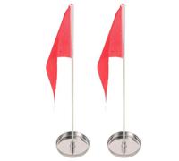 Homoyoyo 2pcs Golf Flag, Golfing Flags, Red Stainless Steel and Cloth, Precision Placement, Quick Installation and Removal, Weather Resistant, for Putting Green Training and Outdoor Golf