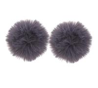 Homoyoyo 2pcs Grey 1cm Lavalier Microphone Wind Screen Covers Furry Microphone Windscreens Muff for Wireless Lav Mic and Chest Mic Recording Accessories