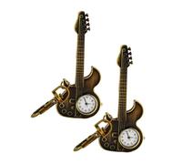 Homoyoyo 2pcs Guitar Fashion Watch Keychain Mini Guitar Key Holder Musical Instrument Keychain Collectible for Music Enthusiasts Party Favor