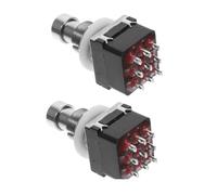 Homoyoyo 2pcs Guitar Foot Pedal Switch for Effect Pedals, 9-pin Latching Footswitch Compatible with Guitar Effects, Sturdy Black Accessories for Guitarists and Performances Random Color