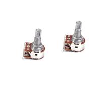 Homoyoyo 2pcs Guitar Volume Potentiometer Dual Pot Long Knurled Split Shaft for Tone Control Easy Installation Durable Replacement Part for Electric Guitars