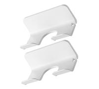 Homoyoyo 2pcs Hair Dryer Holder Wall Mounted Storage Rack High Grade Hair Tool Organizer with Power Plug Slot for Bathroom Bedroom Barbershop Use Stable and Durable Design