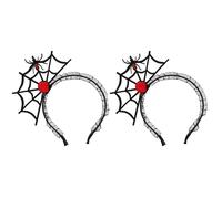 Homoyoyo 2pcs Halloween Hairband Spider Web Cosplay Hair Hoops for Womens Halloween Costumes Party Festival Dress up
