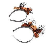 Homoyoyo 2Pcs Halloween Pumpkin Headbands Decorative Party Hairbands for Halloween Fun Pumpkin Design for Celebrations and Events Create Memorable Moments