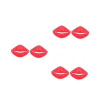 Homoyoyo 2PCS Halloween Sausage Mouth Red Lips Props - Funny Cartoon Decor for April Fool's Day - Masquerade and Cosplay Parties Perfect for Dance Festivals and Photo Booths