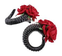 Homoyoyo 2pcs Halloween Simulation Rose Horn Hair Clips for Creative Horn Shaped Hairpins Comfortable Festival Hair Accessories for Costume and Dancing Parties