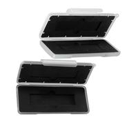 Homoyoyo 2pcs Hard Drive Case Protective Box with Shockproof Foam Lining SSD Carrying Case for Nvme Storage Portable Hard Disk Protection Holder Gray White
