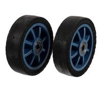 Homoyoyo 2pcs Heavy Duty PVC Replacement Wheels for Push Cart and Wheelchair, Easy Installation, Sturdy Small Trolley Casters Suitable for Shopping Cart Use