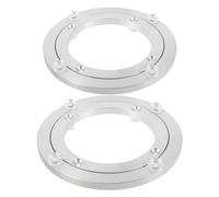 Homoyoyo 2pcs Heavy Duty Turntable Base Silent Swivel Plate for Dining Table Non-slip Lazy Susan Hardware Multi-use Stable Rotating Platform
