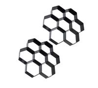 Homoyoyo 2pcs Hexagonal Plastic Paving Moulds for Garden and Sidewalks, Reusable Concrete Path Maker Molds with Versatile Application, Sturdy Pp Material for Artistic Outdoor Pavement
