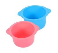 Homoyoyo 2pcs High Temperature Resistant Silicone Wax Warmer Liner Bowl Non Stick Reusable Wax Pot for Hair Removal Foldable