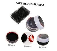 Homoyoyo 2pcs Horror Fake Blood Makeup Kit with Sponge Bloody Gel for Halloween Cosplay for Wounds Cuts and Scars Eye Catching Party Props for Adults and Pranks