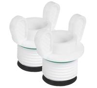 Homoyoyo 2Pcs Hot Water Bag Stoppers Small Plastic Plugs Double Sealing Washers, Portable Hot Water Bottle Replacement Seal Stoppers for Leak Prevention and Secure Closure