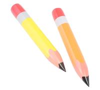 Homoyoyo 2Pcs Inflatable Jumbo Pencils for Classroom Decor Birthday Parties PVC Safe Hanging Supplies Orange Yellow Back to School Decorations Preschool Pencil Props