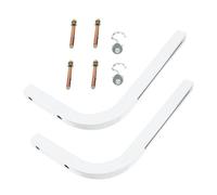 Homoyoyo 2pcs Iron L-shaped Projector Screen Wall Mount Brackets with Secure Hook for Manual and Projector Screens Suitable for Concrete Walls in White Finish