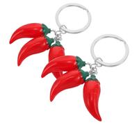 Homoyoyo 2pcs Keychain Simulation Food Collectible Charm Vegetable Keyring Pendant for Backpack Purse Holiday Decoration