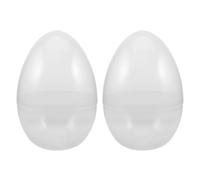 Homoyoyo 2pcs Large Fillable Easter Egg Plastic Shell with Extra Large Capacity, Reusable and Creative Easter Party Decor for DIY Candy, , and Raffle Favour Filling