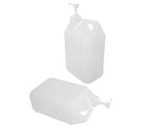 Homoyoyo 2pcs Large Plastic Refillable Pump Bucket for Shower Lotion Hand Soap Dispenser Bottle for Bathroom and Kitchen Use