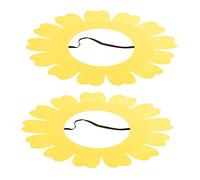 Homoyoyo 2pcs Large Yellow Sunflower Headgear Festival Hat Hoods for Dance Party Performance Cosplay Props for Adults Teens