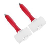 Homoyoyo 2pcs Leather Mallet Hammer Dual Head Nylon Hammer for Leather Stamping Sewing and Handbag Making Ergonomic Wooden Handle for DIY Crafting