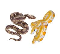 Homoyoyo 2pcs Lifelike Realistic Snake Figures for Garden Decoration Halloween Prank Props Durable Plastic Scary Fake Snakes for Parties and April Fools Day Fun