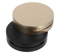 Homoyoyo 2pcs Loose Powder Compact Case with Mirror Portable Double Layer Empty Makeup Powder Container in Matte Black Plastic and Glass, Universal Fit for Everyday and Vacation Use