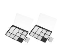 Homoyoyo 2pcs Magnetic Eyeshadow Palette Empty Makeup Tray with Clear Lid Lightweight Design Break Resistant for Organizing Eyeshadow Pans