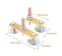 Homoyoyo 2pcs Magnetic Welding Ground Clamp Strong Iron and Magnet Design for Stable Autobody Tools and Welder Accessories Flame Resistant Welding Support for Metal Surfaces and Posts