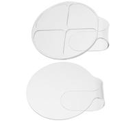 Homoyoyo 2pcs Makeup Mixing Palette Manicure Plates Cosmetic Plates for Foundation Mixing Makeup Tray Wells for Artists Palette and Daily