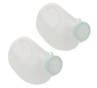 Homoyoyo 2pcs Male Urinal Bottle 2000ml Plastic Portable Urinal for Men with Leak-Proof Lid, Travel and Car Use Bedside Urine Container for Patients and Outdoor