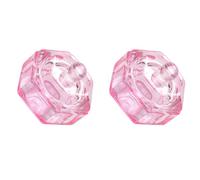 Homoyoyo 2pcs Manicure Glass Cup Nail Liquid Container 3.5x3.5x5inch with Lid Easy to Use for Professionals Nail Art Artists DIY Art