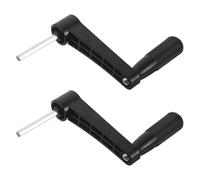 Homoyoyo 2pcs Manual Crank Handle for Table Lift, Black Hand Crank Tool Replacement for Adjustable Standing Desk and Woodworking Machines, Sturdy Table Handle Replacement Parts