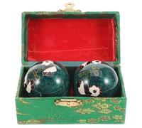Homoyoyo 2pcs Massage Metal Balls Hand Exercise Massage Hand Rolling Balls Bad Mood Decorative Metal Fine Material Fitness Relaxation Tool Assorted Style