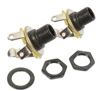 Homoyoyo 2pcs Metal Female Guitar Input Jack Socket with Screws for Electric Guitar Bass, Full-contact Output Jack to Output Efficiency and Reduce Noise, Suitable for Mono 6.35mm Plug