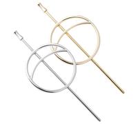 Homoyoyo 2pcs Metal Hollow Circle Hair Stick Elegant Alloy Hair Pin for Chignon and Bun Styling Suitable for Long Curly Daily Wear and Special Occasions