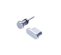 Homoyoyo 2pcs Micro USB Port and Earphone Jack Dust Plugs Compatible with Edge Honor Phones Aluminum Alloy Protective Caps Easy Install and Remove Grey