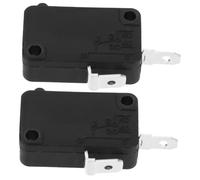 Homoyoyo 2pcs Microwave Oven Microswitch Replacement Door Switch Normally Open 2-pin Micro Switch with Plastic and Metal Construction for Household Appliances, Easy Installation