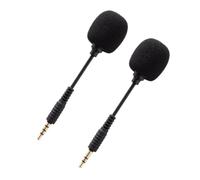 Homoyoyo 2pcs Mini Condenser Microphone for Mobile Phone Tablet Comfortable Sponge Cover for Recording Live Streaming