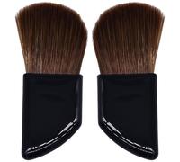 Homoyoyo 2pcs Mini Makeup Blush Brush Angled Handle Soft Horse Hair Eye Shadow Brush Travel Portable Women Professional Daily Use Cosmetic Tool